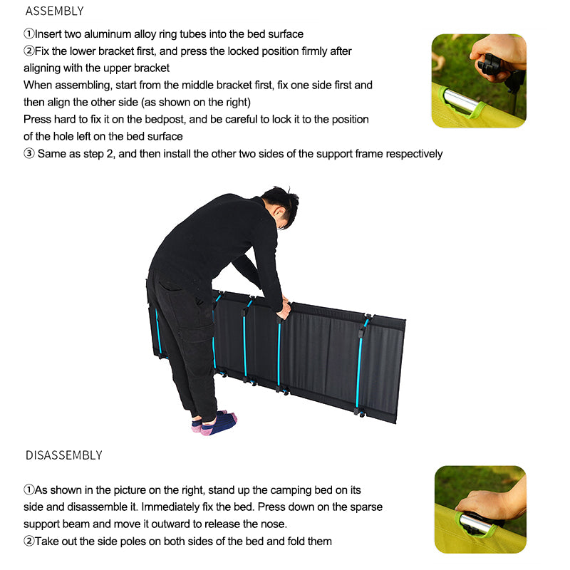 Camping Cot for Outdoor Backpacking Hiking Travel Tent Ultralight Folding Sleeping Bed Camping Cot for Outdoor Backpacking Hiking Travel Tent Ultralight Folding Sleeping Bed